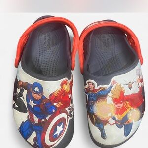 CROCS Kids Superhero Slippers with Red Strap